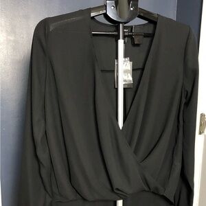 Forever 21 Black Wrap Top